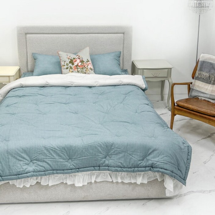 로라애슐리 정상가 258,000원파인드 스트라이프 아사면 차렵이불 퀸Q