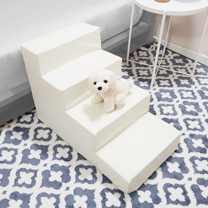 8DECO 강아지계단 애견계단 펫스텝 모음 1단2단3단4단 커버솜포함 ce4, 아이보리 방수 8DECO 강아지계단 애견계단 펫스텝 모음 1단2단3단4단 커버솜포함 ce4, 아이보리 방수
