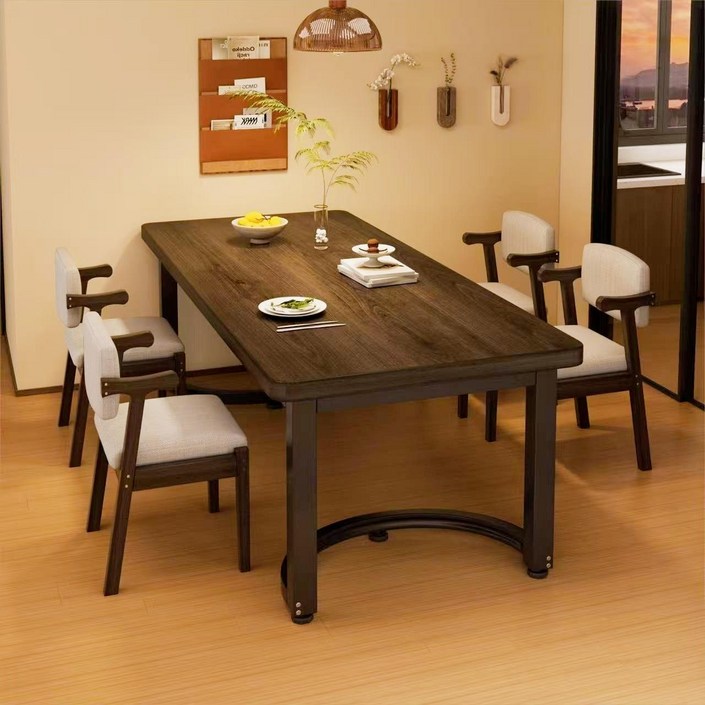 BYOU 레트로 스타일 46인용 가정용 레스토랑 겸용 식탁 다기능 책상  컴퓨터 책상 1000 1200 1400