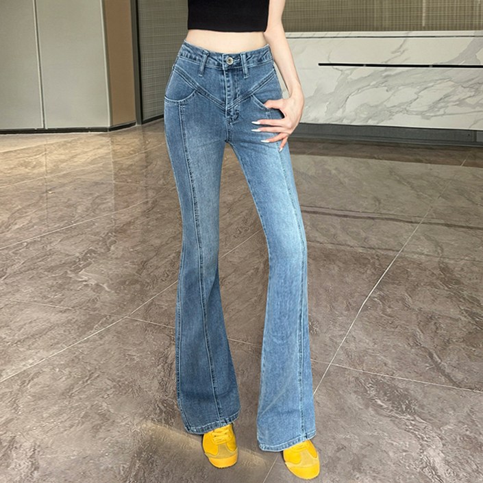 대박난박양 라인 절개선 부츠컷 스판 청바지