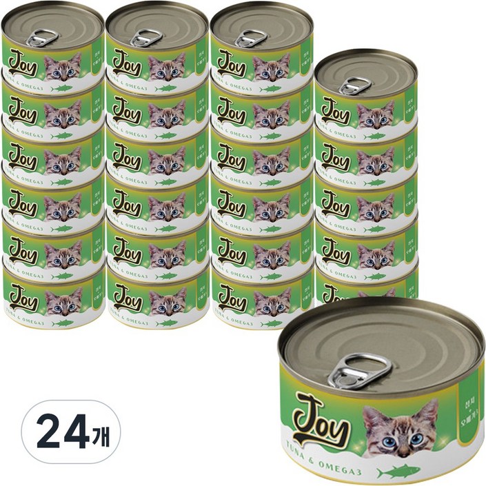 펫메이드 조이 고양이 간식캔, 24개, 80g, 참치오메가3