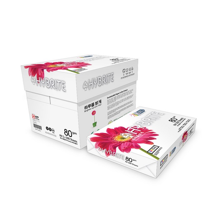 하이브라이트 80g 복사용지, A4, 2500개