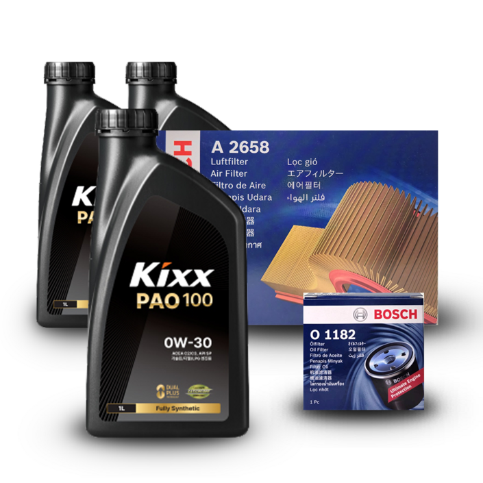 더 뉴 K5 JF 2.0 가솔린 엔진오일세트 킥스 파오100 0W30 PAO100 구 파오1