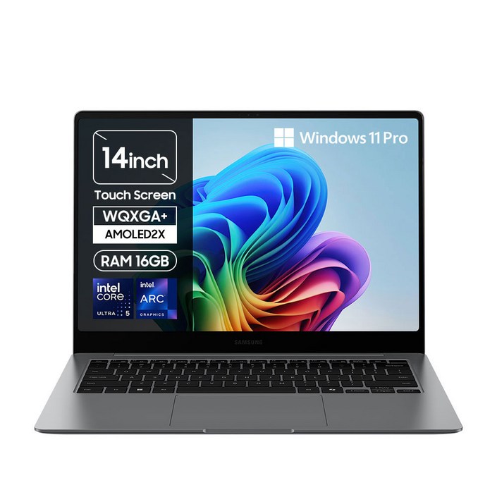 [삼성전자 공식파트너] 갤럭시북5 프로 14인치(35,5cm) 인텔 Ultra 5 터치스크린, 서울/경기 퀵서비스 최대 2만원 지원, Z-A51AY, WIN11 Pro, 16GB, 2TB, 그레이