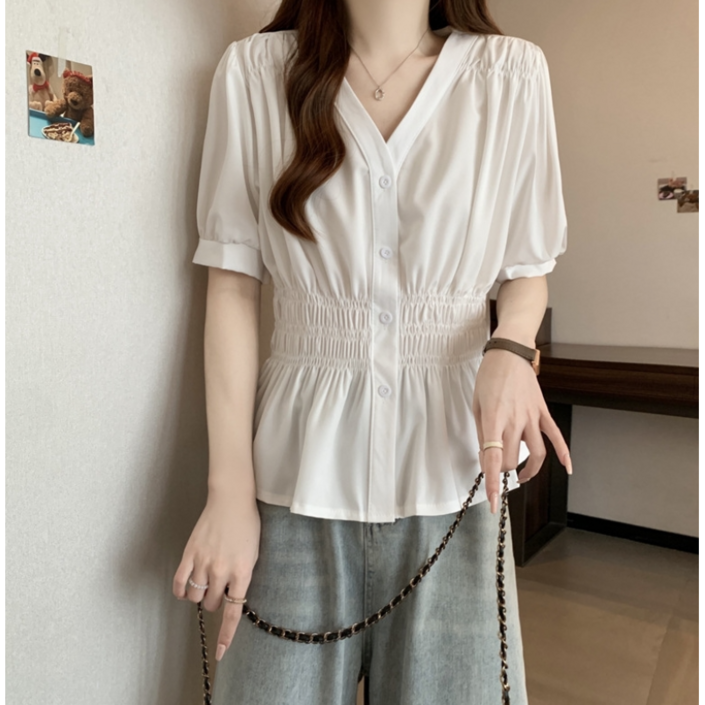 미소준 루즈핏 블라우스 편하게 입는 반팔
