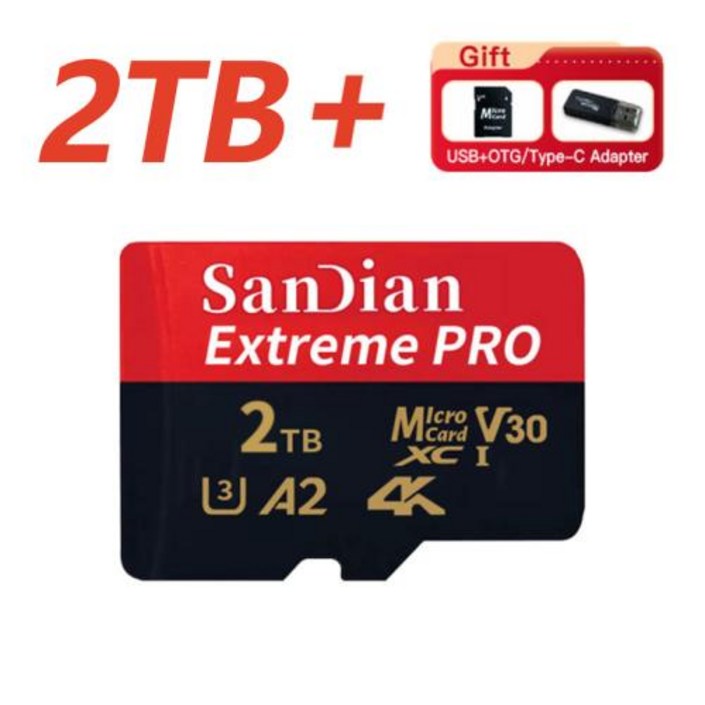 마이크로 SD카드 메모리 블랙박스 EXTREME  microSD 100 오리지널 고속 미니 SD 카드 1TB 128GB 512GB TF 플래시 스마트폰 및 감시 카메라용