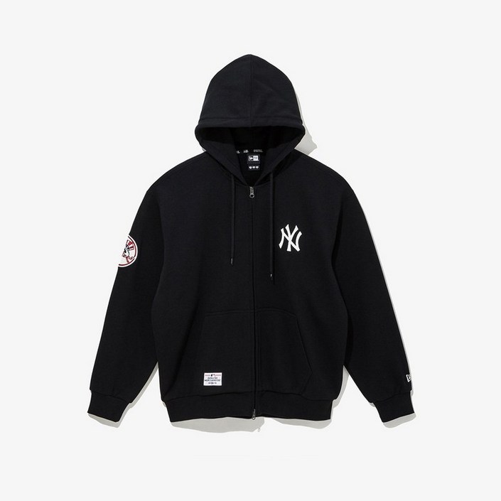[백화점판] 뉴에라 MLB 뉴욕 양키스 베이직 후드 집업 블랙 14742051 _E