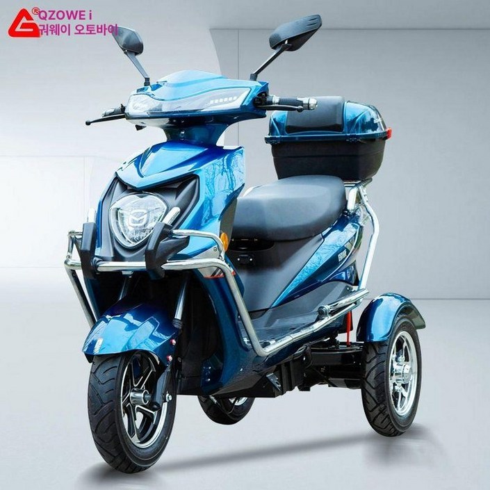 3륜 전기 스쿠터 노인 바이크 삼발이 오토바이 3발, 72V 30A 리튬 100km, 72V 이상