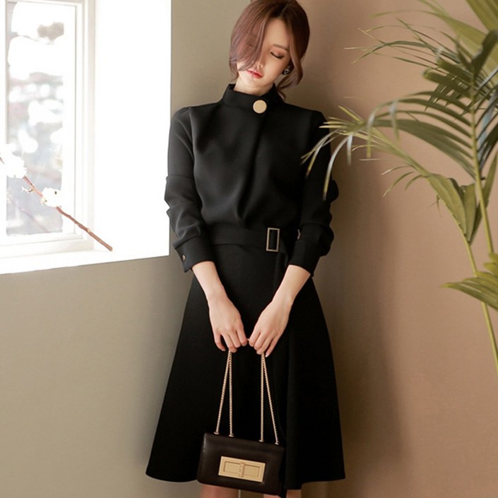 타니즈 에이라인 벨티드 여성 하객 원피스 마리안 타니즈 에이라인 벨티드 여성 하객 원피스 마리안