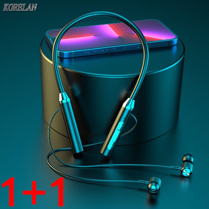 11휴대용 무선 땀 방지 넥밴드 블루투스 5.2 이어폰 귀걸이형 가정용 무선 이어폰 G01