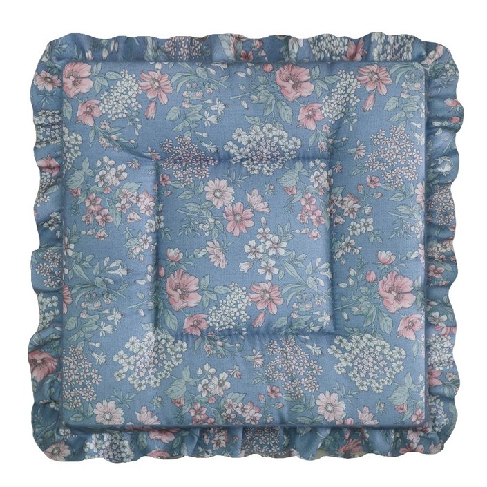 데코벨 자카드 부케 프릴 방석