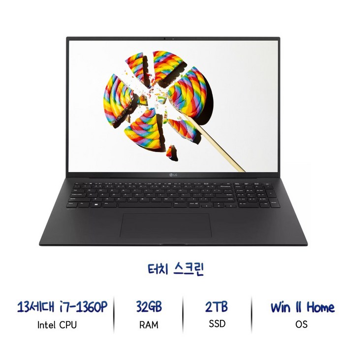 LG 전자 LG그램 17인치 13세대i7 17Z90R 32G 2TB 고성능 노트북 터치지원 윈도우11, 블랙, 17Z90RHADC8U1, 2TB, 32GB, WIN11 Home