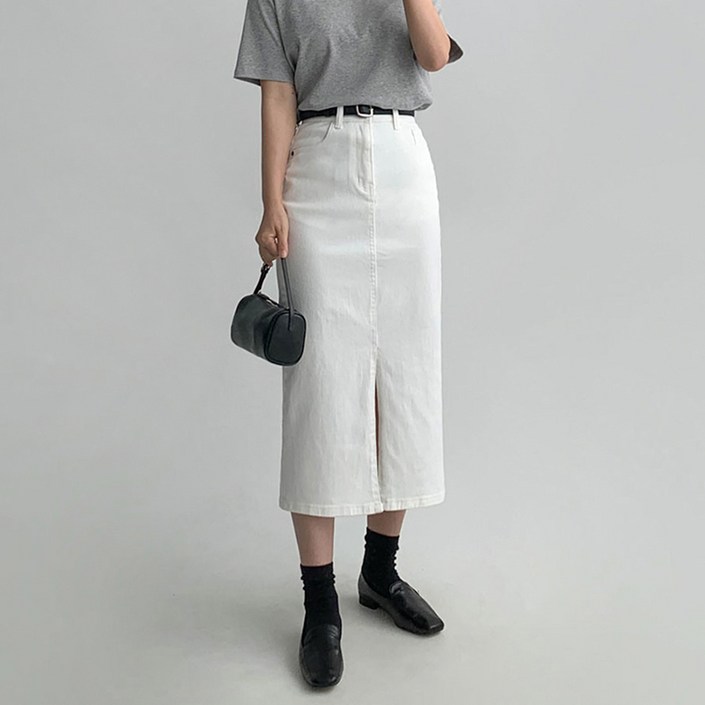 에이와비 여성용 140.150ver AWABMADE코튼슬릿롱스커트 키작녀기장선택2color3size