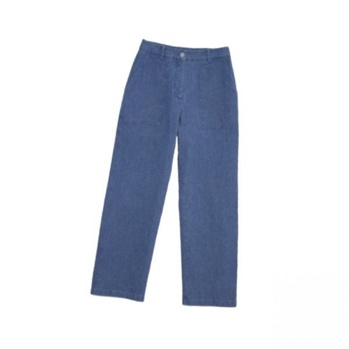 매장정품 LACOSTE 라코스테 여성 25FW 스트레이트 FW 데님 크롭팬츠 HF571E55N 36L블루 589643