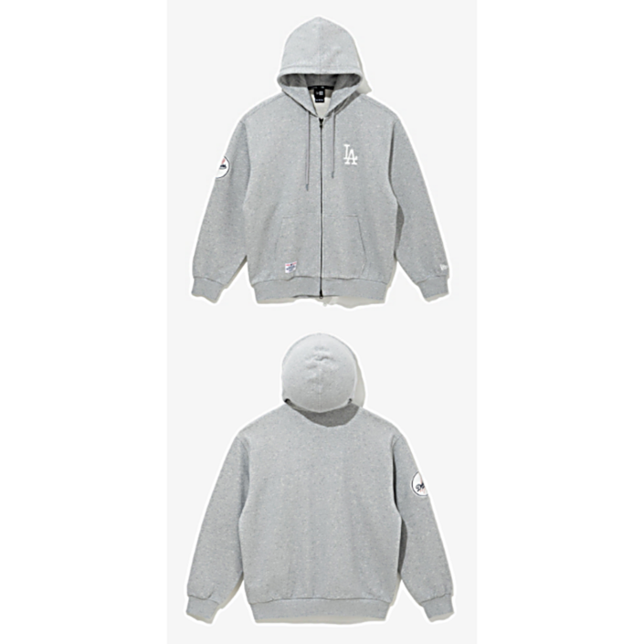 (백화점 정품) 공용MLB LA 다저스 베이직 후드 집업 헤더 그레이 (14742052)