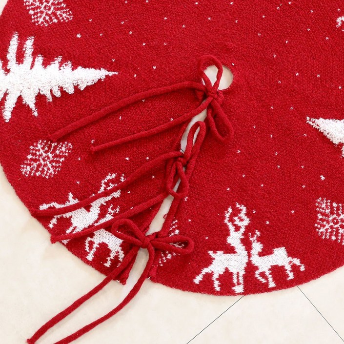 조아트 트리스커트 장식, 투톤니트 레드 60, 1개