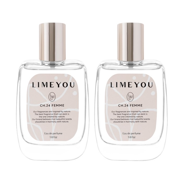 라임유 CH24 FEMME 플로럴 오 드 퍼퓸, 50ml, 2개
