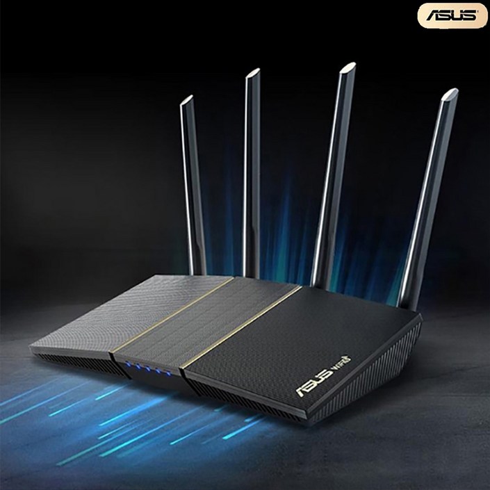 에이수스 ASUS 가정용 무선 WIFI6 게임밍 라우터 RT-AX57/듀얼 주파수 3000M/4개lan+1wan 기가비트 포트/DDR3 내장 시스템/AIMESH 지원OK