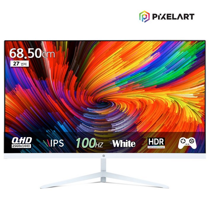 픽셀아트 PIXELART PAQ2710W 화이트 100Hz QHD IPS 27형 모니터 무결점, 68.58cm, PAQ2710W 픽셀아트 PIXELART PAQ2710W 화이트 100Hz QHD IPS 27형 모니터 무결점, 68.58cm, PAQ2710W
