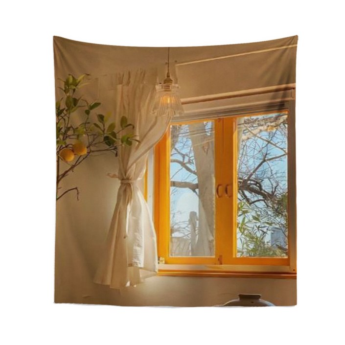 달 벽 가림막 침실 인테리어 커튼 구름 노을 장식 모던 벽인테리어 창밖