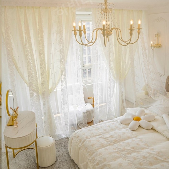 24평 거실 커튼 레이스 유럽풍 호텔 32평 34평 안방 침실