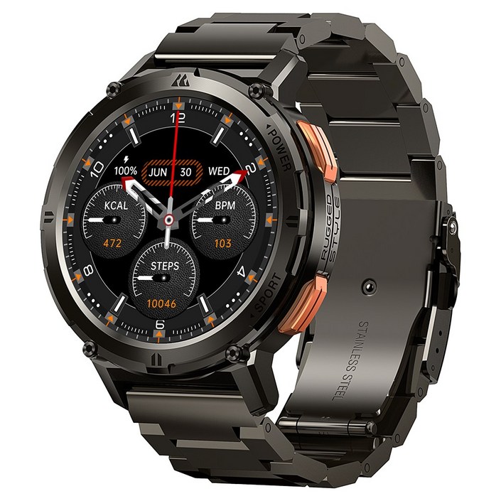 2024 AMAZTIM T2 스마트워치 IP69K 5ATM AMOLED AOD 블루투스 통화