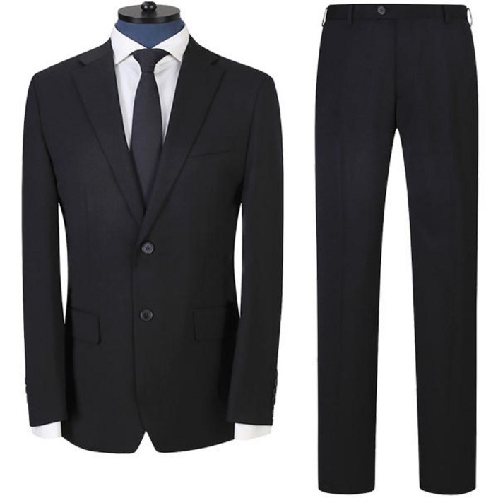 S/S 지이크 럭셔리 블랙 솔리드 수트 PIJ2039 635991