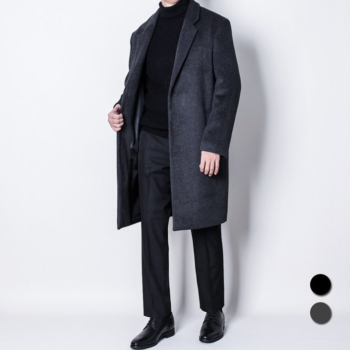 디아웃핏 M3XL 남자 프리미엄 리얼 울코트 고급 빅사이즈 캐시미어 오버핏 롱코트