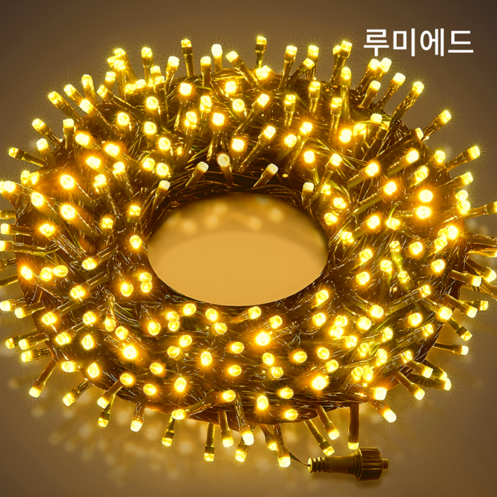 루미에드 대용량 20m 20구 50m 50구 100m 100구 아파트 교회 카페 공원 실외 줄조명 크리스마스트리 LED 전구 생활방수, 5개, 웜색