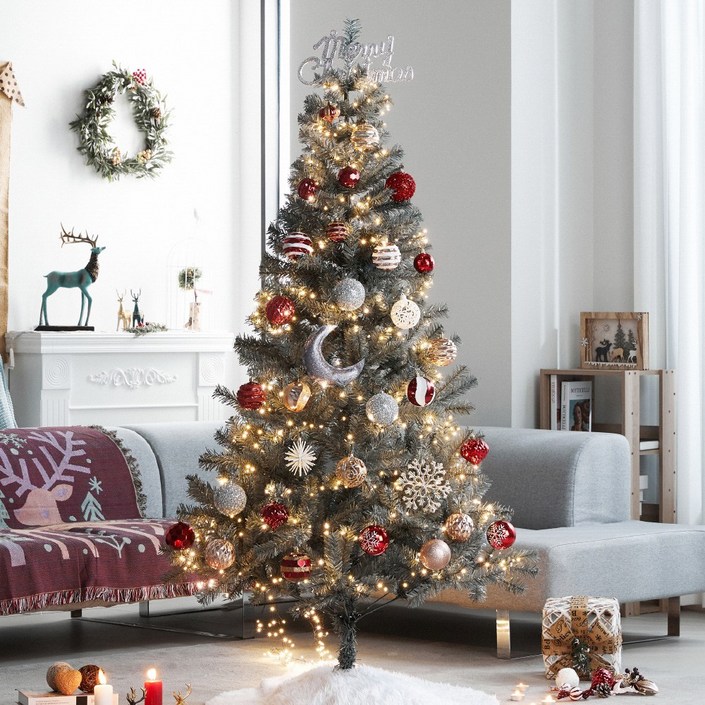 홍트리 크리스마스트리 전구 장식 풀세트 1.3m2m