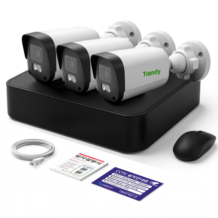티앤디 AK 200만화소 IP CCTV 녹화기 세트 자가설치 방범용 실외용 실내용, 1개
