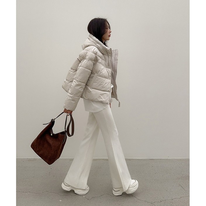 다바걸 / 폴뎃하이넥후드패딩