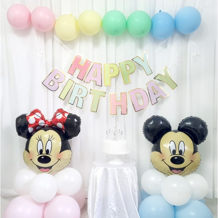 미키미니스탠드생일세트 생일파티 파티용품 홈파티 이벤트