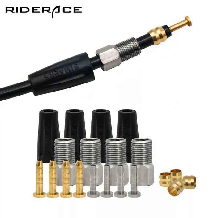 RIDERACE 유압 디스크 브레이크 케이블 마감재 올리브 인서트 시마노 BH59 BH90 스램 마구라
