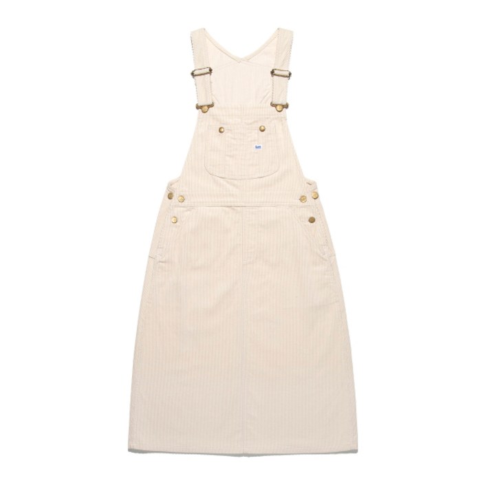 매장정품 LEE 코듀로이 오버롤 원피스 아이보리 LE2504OP63IV 190639