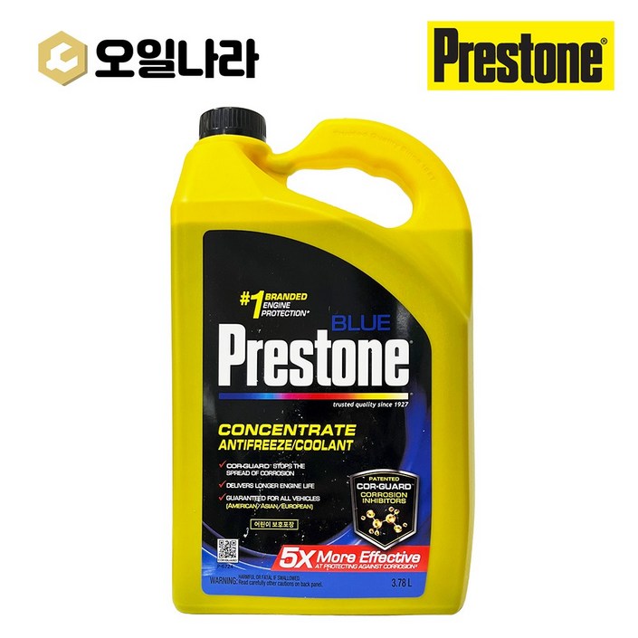 프레스톤 코가드 원액 블루 냉각수 부동액 3.78L  PRESTONE BLUE, 1개, 3.78L