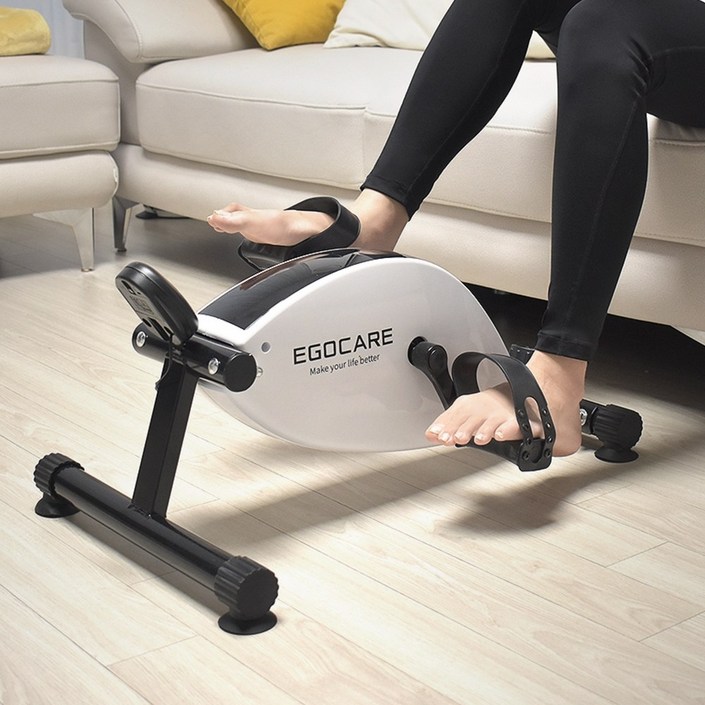 별도조립x매트 사은품이고케어 가정용 미니 실내 재활 자전거, 블랙