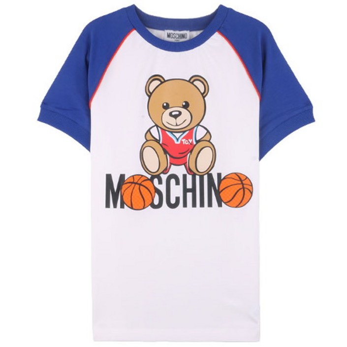모스키노 키즈 곰돌이 티셔츠 HMM02W LBA10 10101