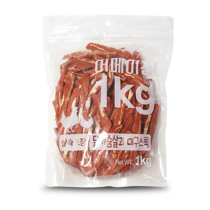 펫레터 어메이징 대용량 강아지 간식, 치킨대구스틱, 1kg, 1개
