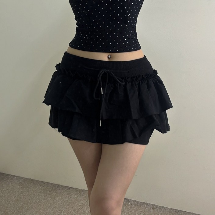 VANANA2 국내생산 캉캉 밴딩 치마바지