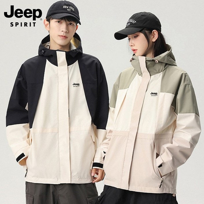 JEEP spirit 국내발송 바람막이 남.여공용 방수점퍼 후드집업 등산자켓 JPHU23A8820