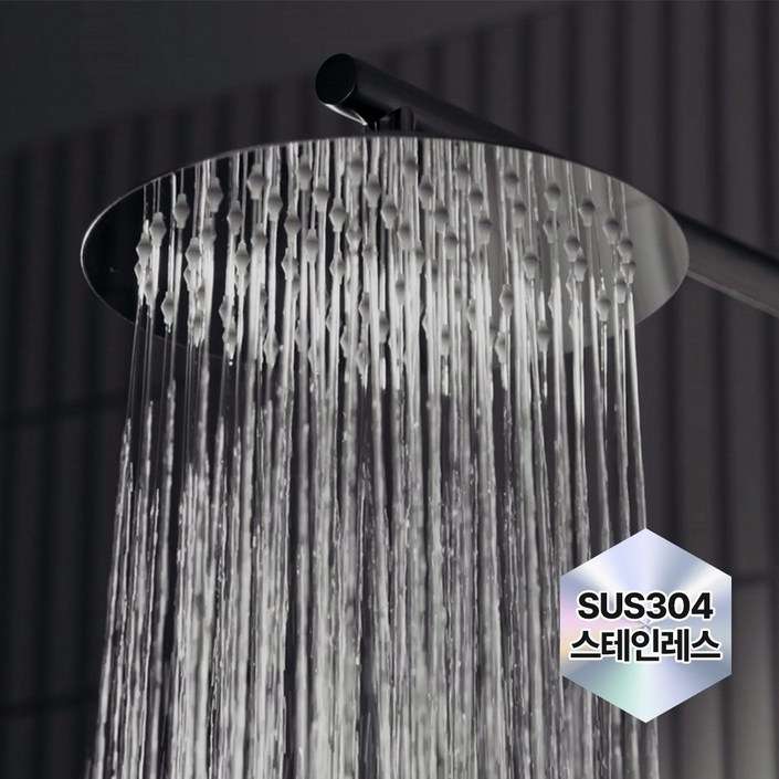 호텔식 해바라기 샤워기 헤드 304 스테인리스, 원형 샤워헤드, 1개