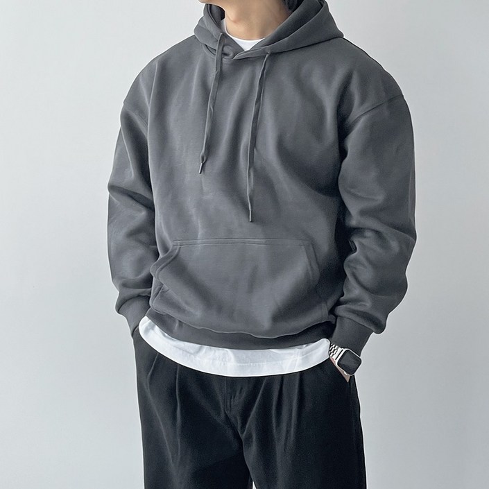 애즈낫 오버핏 프리미엄 남녀공용 후드티 6컬러  데일리 무지 고밀도 후드 티셔츠 3XL 빅사이즈