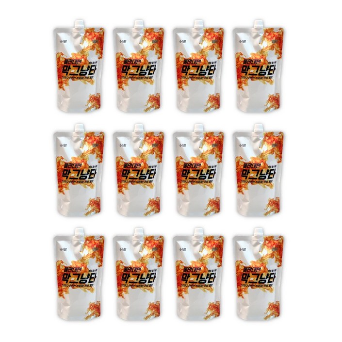 순수일상 막그냥타 착화제 파우치형, 12개, 500ml