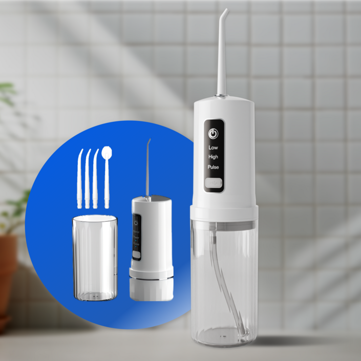 제트픽 구강세정기 무선 휴대용 물치실 세척기, 단일색상