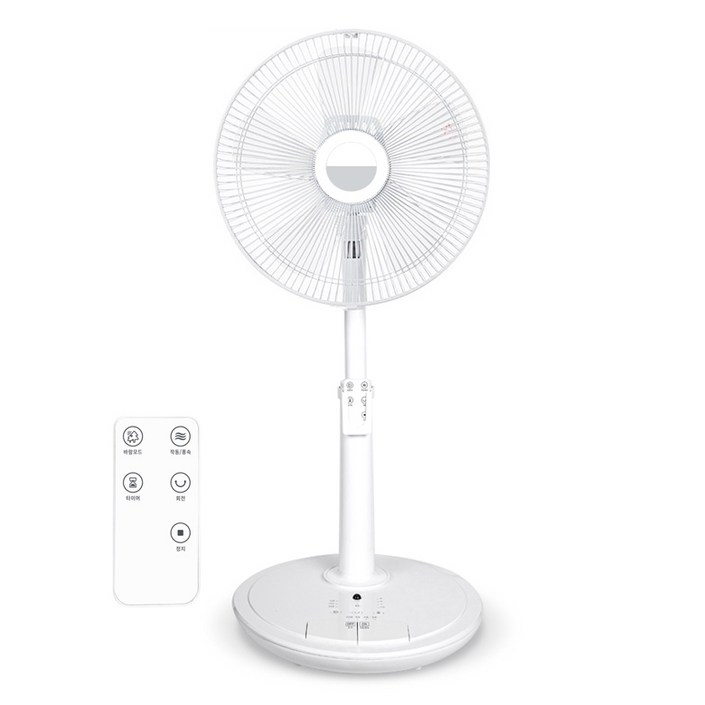 EU 저소음 스탠드형 14인치 선풍기 5엽 가정용 거실용 사무실, 리모컨 발터치