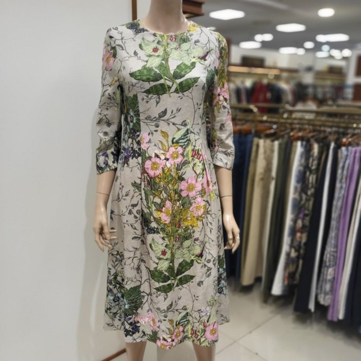 비꼴리끄 린넨 프린트원피스B252WO3381 NC야탑