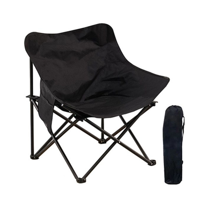 소소 접이식 캠핑 의자 야외 휴대용 원터치, 04. 소형 블랙 1+1 20231022