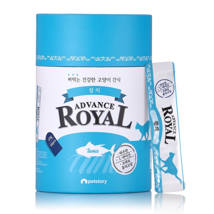 어드밴스 로얄 스틱 짜먹는 고양이 간식 츄르, 50개, 10g