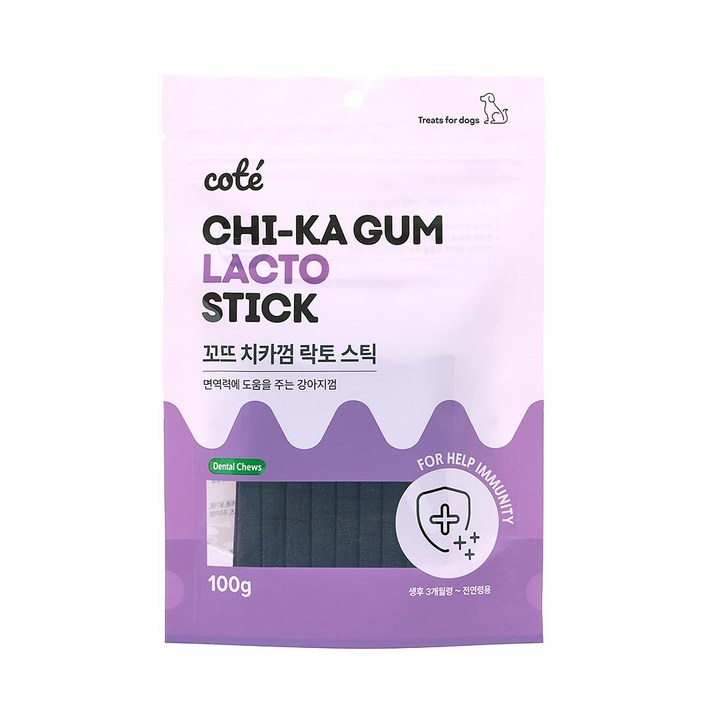 꼬뜨 치카껌 기능성 강아지껌 치석 제거, 락토, 100g, 10팩 꼬뜨 치카껌 기능성 강아지껌 치석 제거, 락토, 100g, 10팩